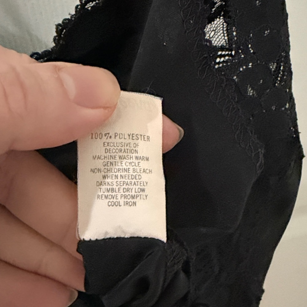 Black Lace Camisole Top vintage lingerie style medium - Picture 3 of 5